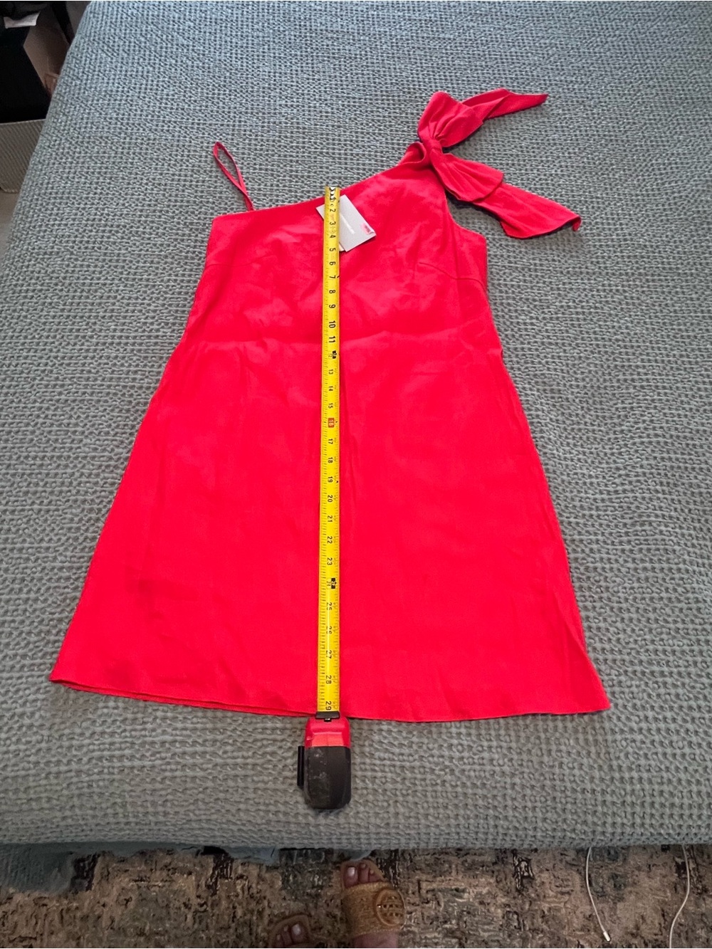 ANTONIO MELANI Red One-Shoulder Ruffle Dress - Picture 2 of 7